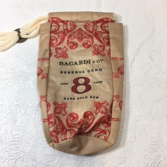 NEW 4 Bacardi Reserva Ocho Rum Drawstring Promo Liquor Bags 4x8 Collectors - Picture 3 of 8